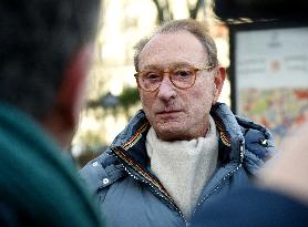 Emmanuel Gregoire and Bertrand Delanoe During A Campaign Visit - Paris