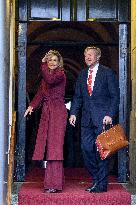 New Year's receptions King and Queen - Dutch guests, Amsterdam, The Netherlands