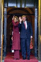 New Year's receptions King and Queen - Dutch guests, Amsterdam, The Netherlands