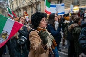 Rally in Support of The Protest in Iran - Paris