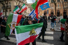 Rally in Support of The Protest in Iran - Paris