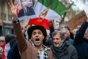 Rally in Support of The Protest in Iran - Paris