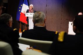 Catherine Vautrin At National Service Recruitment Campaign Launch - Paris