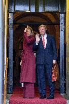 New Year's receptions King and Queen - Dutch guests, Amsterdam, The Netherlands