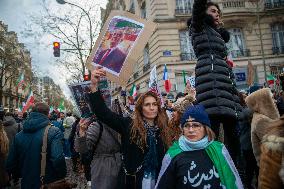 Rally in Support of The Protest in Iran - Paris