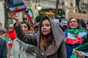 Rally in Support of The Protest in Iran - Paris