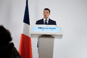 Rassemblement National New Year Wishes to the Press - Paris