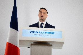 Rassemblement National New Year Wishes to the Press - Paris