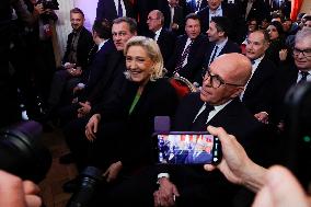 Rassemblement National New Year Wishes to the Press - Paris