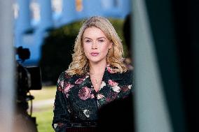 Karoline Leavitt Speaks to Reporters