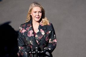 Karoline Leavitt Speaks to Reporters