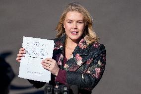 Karoline Leavitt Speaks to Reporters