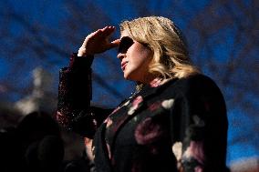 Karoline Leavitt Speaks to Reporters