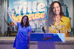 Campaign Launch of Far Right Candidate Sarah Knafo - Paris