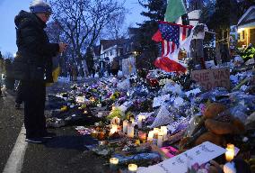 Flowers for woman slain in Minneapolis