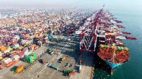 Qingdao Port Foreign Trade Containers