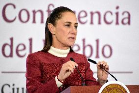 President Claudia Sheinbaum Holds Press Conference - Mexico City