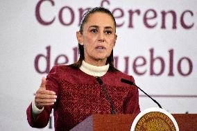 President Claudia Sheinbaum Holds Press Conference - Mexico City