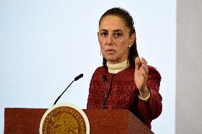 President Claudia Sheinbaum Holds Press Conference - Mexico City