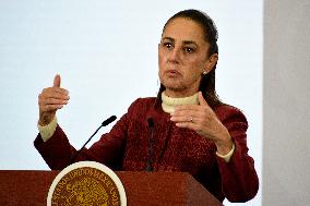 President Claudia Sheinbaum Holds Press Conference - Mexico City