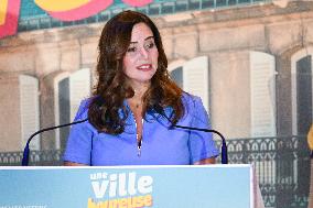 Campaign Launch of Far Right Candidate Sarah Knafo - Paris