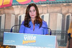 Campaign Launch of Far Right Candidate Sarah Knafo - Paris