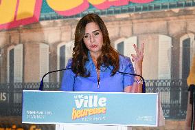 Campaign Launch of Far Right Candidate Sarah Knafo - Paris