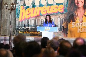 Campaign Launch of Far Right Candidate Sarah Knafo - Paris