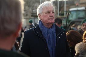 Farmers Protest with Tractors in Front Of The National Assembly - Paris
