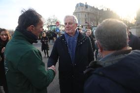Farmers Protest with Tractors in Front Of The National Assembly - Paris