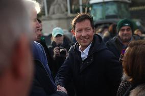 Farmers Protest with Tractors in Front Of The National Assembly - Paris