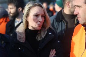 Farmers Protest with Tractors in Front Of The National Assembly - Paris
