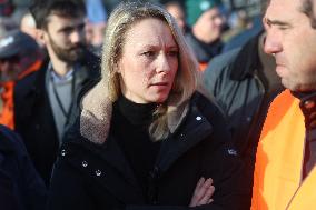 Farmers Protest with Tractors in Front Of The National Assembly - Paris