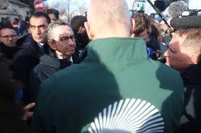Farmers Protest with Tractors in Front Of The National Assembly - Paris
