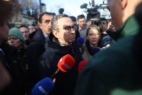 Farmers Protest with Tractors in Front Of The National Assembly - Paris