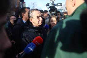 Farmers Protest with Tractors in Front Of The National Assembly - Paris