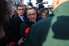 Farmers Protest with Tractors in Front Of The National Assembly - Paris