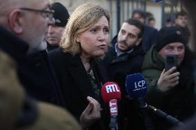 Farmers Protest with Tractors in Front Of The National Assembly - Paris