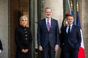 President Macron Welcomes King Felipe - Paris
