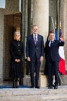 President Macron Welcomes King Felipe - Paris