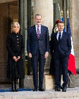 President Macron Welcomes King Felipe - Paris