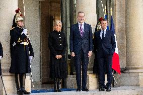 President Macron Welcomes King Felipe - Paris
