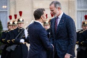President Macron Welcomes King Felipe - Paris