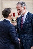 President Macron Welcomes King Felipe - Paris