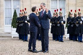 President Macron Welcomes King Felipe - Paris
