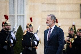 President Macron Welcomes King Felipe - Paris