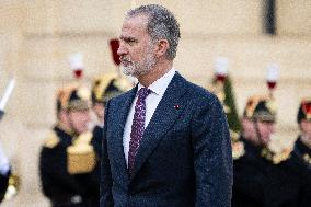 President Macron Welcomes King Felipe - Paris