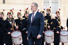 President Macron Welcomes King Felipe - Paris