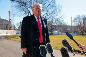 President Trump departs the White House for Detroit, Michgan