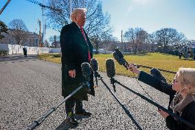President Trump departs the White House for Detroit, Michgan